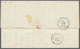 Holyland: 1854, "Jaffa" Black Oneliner Of French Levant Post Office On Folded Envelope With Blue Sen - Palestine