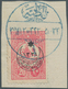 Holyland: 1915, Turkish Offices In Sinai, "KATYA" Clear Blue Marking On 20 Pia Tied To Piece, Only R - Palestine