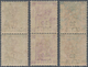 Hongkong: 1885, Vertical Pairs Of 20c. On 30c. Orange-red, 50c. On 48c. Yellowish Brown And $1 On 96 - Sonstige & Ohne Zuordnung