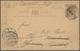 Hongkong - Ganzsachen: 1901, UPU Reply Card QV 4 C./3 C+4 C./3 C., Surcharge Running NW-SE, Canc. "V - Ganzsachen