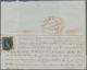 Indien: 1855 District Post Puttoocotah: Folded Cover Franke By 1854 ½a. Deep Blue, Die I, Wide Margi - 1852 Provinz Von Sind