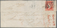 Indien: 1854 Lithographed 1a. Red, Early Stage Of Die I, Used On Folded Letter (part Inside Missing) - 1852 District De Scinde