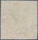 Indien: 1854-55 Lithographed 4a. Blue & Red, 4th Printing, Sheet Position 9 With Parts Of Red And Bl - 1852 District De Scinde