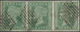 Indien: 1854 2a. Green Horizontal Strip Of Three, With Small Parts Of Outer Framelines, Used And Can - 1852 Sind Province