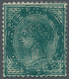 Indien: 1882-90 QV ½a. Blue-green, Wmk Star, Variety DOUBLE IMPRESSION, Mounted Mint With Large Part - 1852 District De Scinde