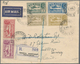 Indien: 1929 AIR Complete Set Of Six Used On 1931 Registered Airmail Cover From Delhi To England, Ti - 1852 District De Scinde