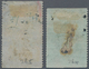 Indien - Used Abroad: ADEN 1866, Provisionals 6a. Purple Used In ADEN And Cancelled By Numeral "124" - Autres & Non Classés