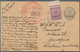 Indien - Feldpost: I.E.F. 1915 (10 Jan), Postal Stationery Card ½a. Grey Uprated Top Marginal 2a. Pu - Franchise Militaire