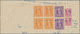 Indien - Feudalstaaten: ORCHHA 1939 5r. Orange Block Of Four, 2r. Violet Vertical Pair And 8a. Magen - Autres & Non Classés