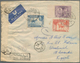 Irak: 1949, 20 F., 40 F. And 50 F. UPU Tied "DOUBI BAGDHAD 1 NOV 49"to Censored Air Mail Cover To Al - Iraq