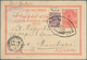 Iran: 1906-13, Two Uprated Used Postal Stationery Cards, Both Addressed To England, On With Arrival - Iran