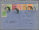 Iran: 1926-29, Avec Reponse Cover Bearing Eight Values Reza Shah Pahlevi Up To 10 Ch. Bistre Brown F - Iran