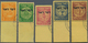 Israel - Portomarken: 1948, Overprints On "Doar Ivri", 3 M. To 50 M., Complete Tabbed Set, Used, Sca - Timbres-taxe