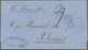 Japan: 1864, Accountancy Marking "GB/1 F 22 2/10" In Blue On Entire Folded Letter With Dateline "Yok - Gebraucht