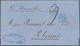 Japan: 1864, Accountancy Marking "GB/1 F 22 2/10" In Blue On Entire Folded Letter With Dateline "Yok - Oblitérés