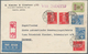 Japan: 1937, White Paper 20 S. (2), 1 Y. With Nogi 2 S. (3) Tied "TOKYO 30.6.39" To Air Mail Cover " - Used Stamps