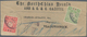 Japanische Post In China: 1900, 2 S. And 4 S. Tied "SHANGHAI 27 FEB. 05" To Wrapper Front Of "The No - 1943-45 Shanghai & Nankin