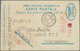 Lagerpost Tsingtau: Ninoshima, 1917, Camp Stationery Card With Oval KEZ, Red "to Germany" And Han Of - Deutsche Post In China