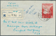 Jemen: 1956, Airletter 10 Bog Red Canc. "TAIZ 27 9 56" Registered To New Jersey / USA. Includes Long - Jemen