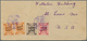 Jordanien: MADABA (type D1): 1925 (9.12.), Cut Down Cover Bearing Four Optd. Palestine Stamps Used W - Jordanie