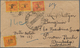 Kambodscha: 1907/39, Usealed Stationery Envelope Used "SINGIRENG" To France And Incoming Censored Ma - Kambodscha