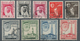 Katar / Qatar: 1966 New Currency Overprinted Set, Complete Except 30d. And 75d., Used With Various T - Qatar