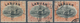 Labuan - Portomarken: 1901, Pictorial Definitive 'Malay Dhow' 8c. Black/vermilion Three Stamps With - North Borneo (...-1963)