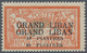 Libanon: 1924, 10pi. On 2fr. Orange/blue, DOUBLE Overprint, Mint O.g. Previously Hinged, Faint Indic - Liban