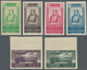Libanon: 1942 'Independence' Complete Set Of Six Incl. Air (top Marginal), IMPERFORATED, Mint Never - Liban