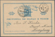 Macau - Ganzsachen: 1894, Card 10 R. Blue Canc. "MACAU 22-JUN 94" To Basel Mission / Hong Kong W. Sa - Ganzsachen