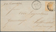 Malaiische Staaten - Straits Settlements: 1886 8C. Orangeyellow With PERFIN Single Franking From SIN - Straits Settlements