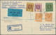 Malaiische Staaten - Straits Settlements: 1933, 2 X 4 C, 10 C, 30 C And 50 C KGV, Mixed Franking On - Straits Settlements