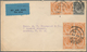 Malaiische Staaten - Straits Settlements: 1935, 1 C Black And 6 X 4 C Orange KGV, Mixed Franking On - Straits Settlements