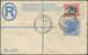 Malaiischer Staatenbund: 1914, 10 C Ultramarine Tiger Registered Pse (min. Stains) Uprated With 4 C - Federated Malay States