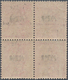 Malaiische Staaten - Johor: 1884-91 QV 2c. Rose Optd. "JOHOR" Type 13, Block Of Four, Mint With Thin - Johore