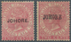 Malaiische Staaten - Johor: 1885/1886, Straits Settlements QV 2c. Pale Rose With Opt. 'JOHORE' In Ty - Johore