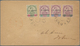 Malaiische Staaten - Johor: 1894, Sultan Abu Bakar Complete Surcharges Set Of Four Used On Local Cov - Johore