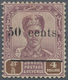 Malaiische Staaten - Johor: 1903 UNISSUED "50 Cents." On $4 Dull Purple & Brown, Mounted Mint With L - Johore