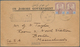 Malaiische Staaten - Johor: 1923, 2 X 12 C Purple/blue, Multiple Franking On Registered Preprinted C - Johore