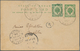 Malaiische Staaten - Kedah: 1928, 2 C Green Postal Stationery Card, Uprated With 2 C Dull Green From - Kedah
