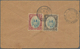 Malaiische Staaten - Kedah: 1940, 10 C Ultramarine/sepia And 25 C Ultramarine/purple, Mixed Franking - Kedah