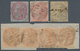 Malaiische Staaten - Penang: 1855-64: Seven QV Stamps Of India Used In Penang And Cancelled By Octag - Penang