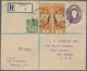 Malaiische Staaten - Penang: 1930, Uprated Stationery Envelope 4c. Violet (E1), 3c. Green Faulty, Re - Penang