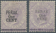 Malaiische Staaten - Perak: 1891, Straits Settlements QV 6c. Lilac Wmk. Crown CA Two Stamps With Bla - Perak