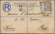 Malaiische Staaten - Perak: 1903, 5c Registered Stat. Envelope (small Stains) Uprated With 8 C Tiger - Perak