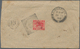 Delcampe - Malaiische Staaten - Perak: 1906/1912, PAPAN: FMS Tiger 3c. Scarlet Single Use On Reverse Of Cover W - Perak
