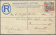 Malaiische Staaten - Perak: 1909, Registered Stationery Envelope Uprated By 4c. Grey/scarlet, Used F - Perak