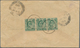 Malaiische Staaten - Perak: 1913, 1c. Green (3, One Faulty) On Reverse Of Cover From "PRYNE 26 NO 19 - Perak