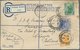 Malaiische Staaten - Perak: 1924, Uprated Registered Stationery Envelope 10c. Blue (RE3a) Used From - Perak
