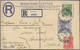 Malaiische Staaten - Perak: 1927, KAMPAR: Federated Malay States Registered Letter 12c. Blue 'Tiger' - Perak